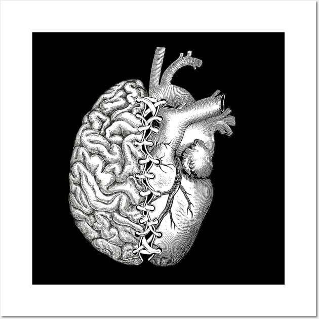 Half brain half heart, right balance between brain and heart, tied